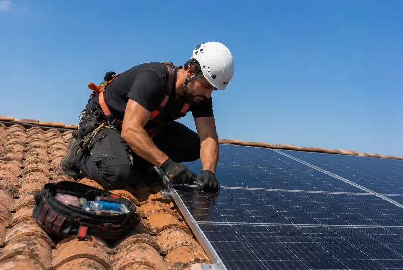 Maintenance et monitoring de panneaux solaires à la Buisse