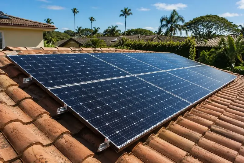 Installation de panneaux solaires à la Buisse
